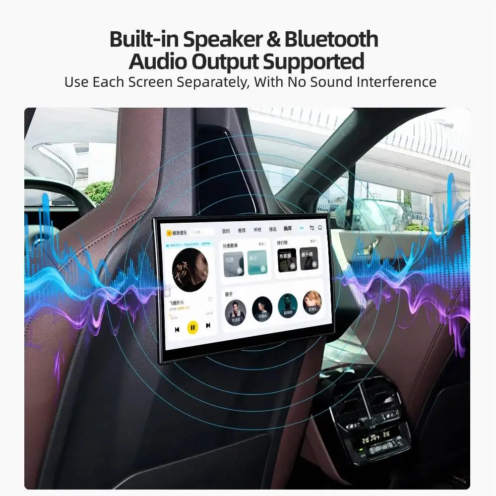 N For BMW 5 Series X5 F15 X6 F16 iX i5 i7 X3 X7 Rear Seat Entertainment System 3D Curved Android Headrest Monitor 64GB Car TV