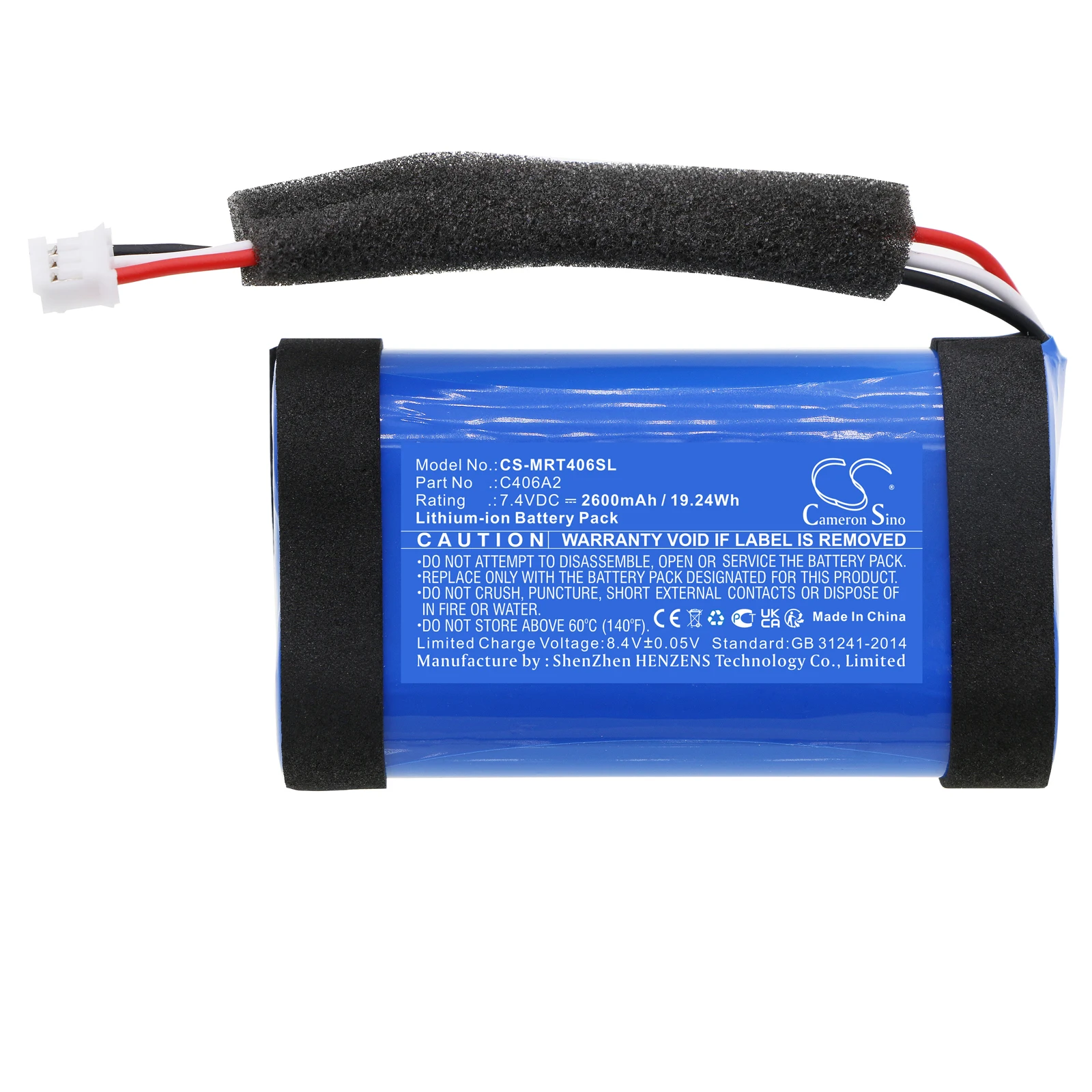 Głośnik CameronSino 2600mAh/3350mAh bateria C406A2 do 1005696 1001908 marscall Emberton