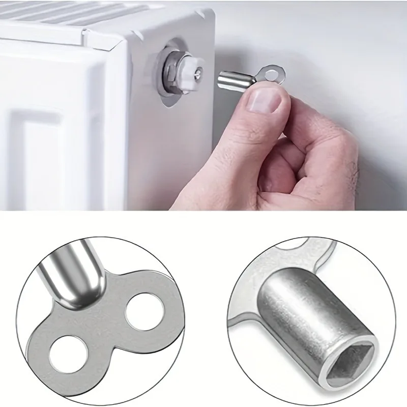 2-Pack Radiator Bleed Key,Durable Alloy, Universal Fit for Heating Vent Valves,Connector Thread,High-Quality Zinc Alloy Vent Key