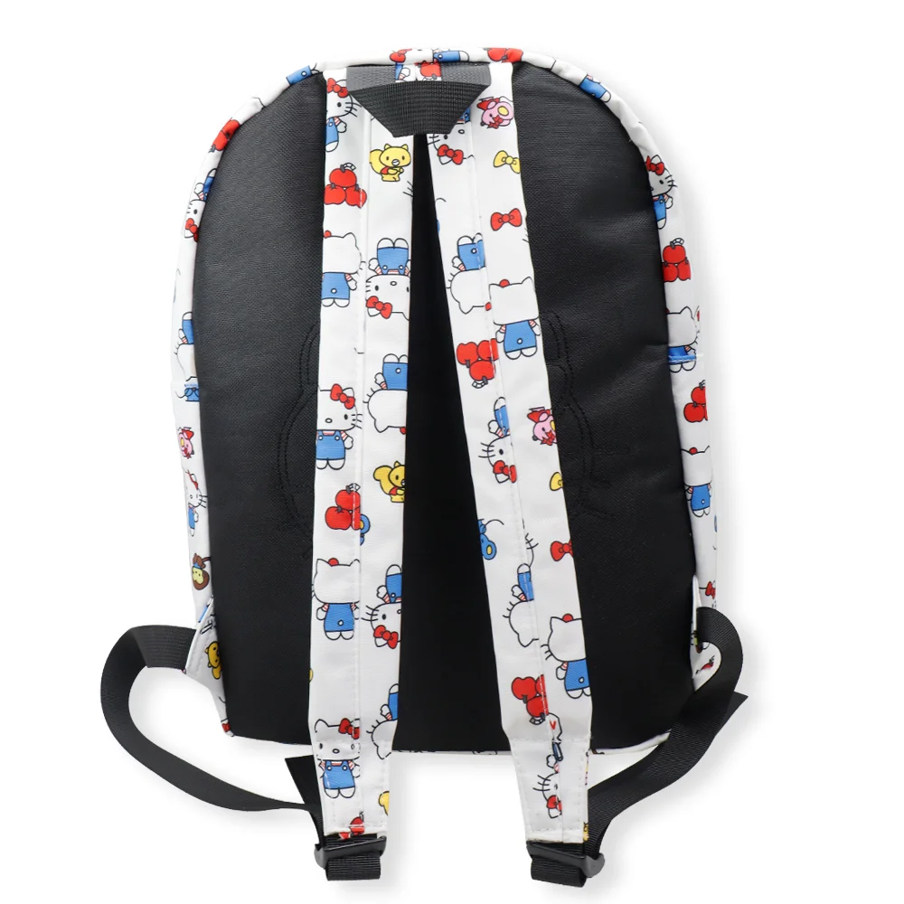 Sanrio HelloKitty Simple Backpack College Style Women's Double Backpack Popular Large Capacity School Bag