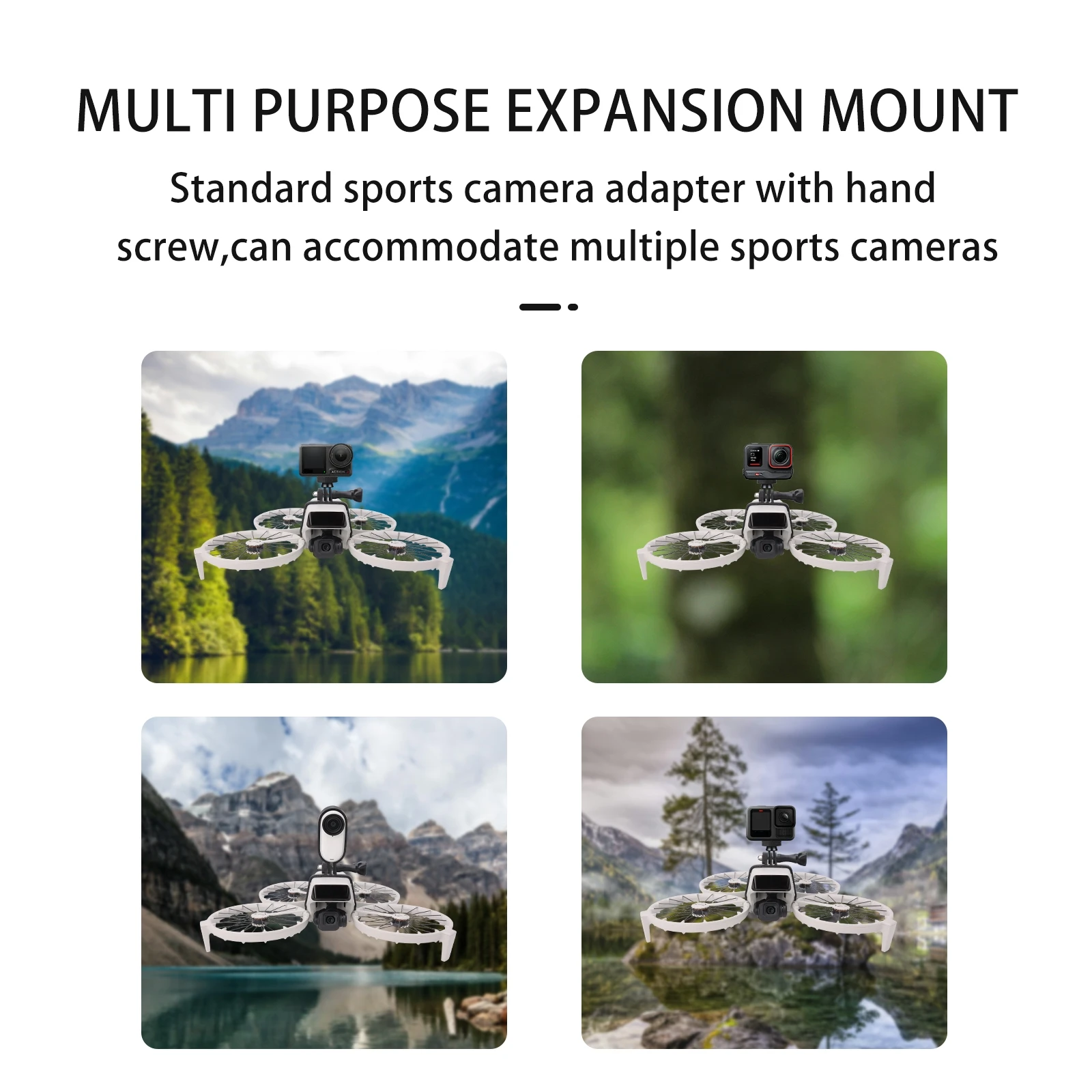 

​Drone Up Mount Expansion Stand for DJI Flip Sports Camera Adapter Stand Accessories