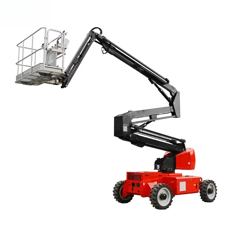 High-Altitude Operation Platform 6-30m Self-Propelled Boom Lift with Man-Made Curved Arm Cheap Promotion