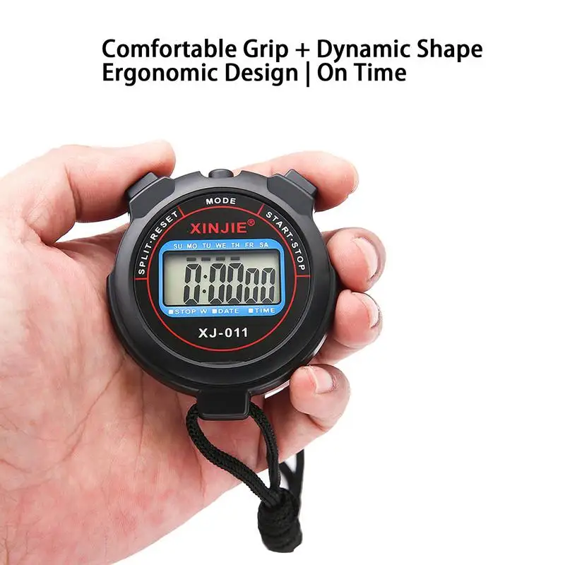 New Waterproof Digital Stopwatch Timer Professional Handheld Sports Stopwatch Timer Stop Watch With String Timers