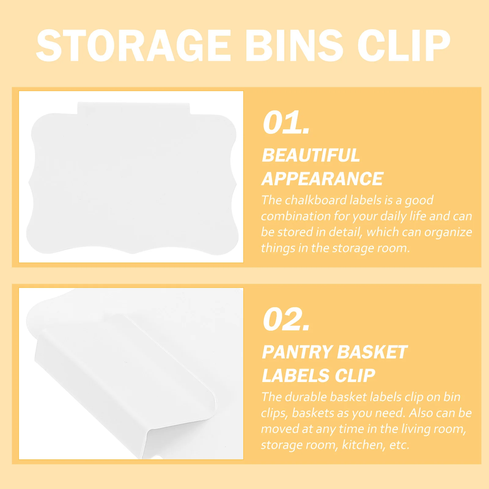 

10 Pcs Hanging Price Tag Clips Waterproof PVC Storage Bins Basket Label Holders Promotional Sign Boards Lightweight for Kitchen