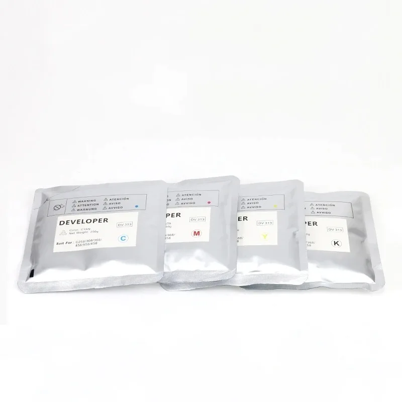 1set DV313 DV-313 C258 Developer Iron Powder CMYK for Konica Minolta Bizhub C308 C368 C458 C558 C658 C 258 308 368 458 558