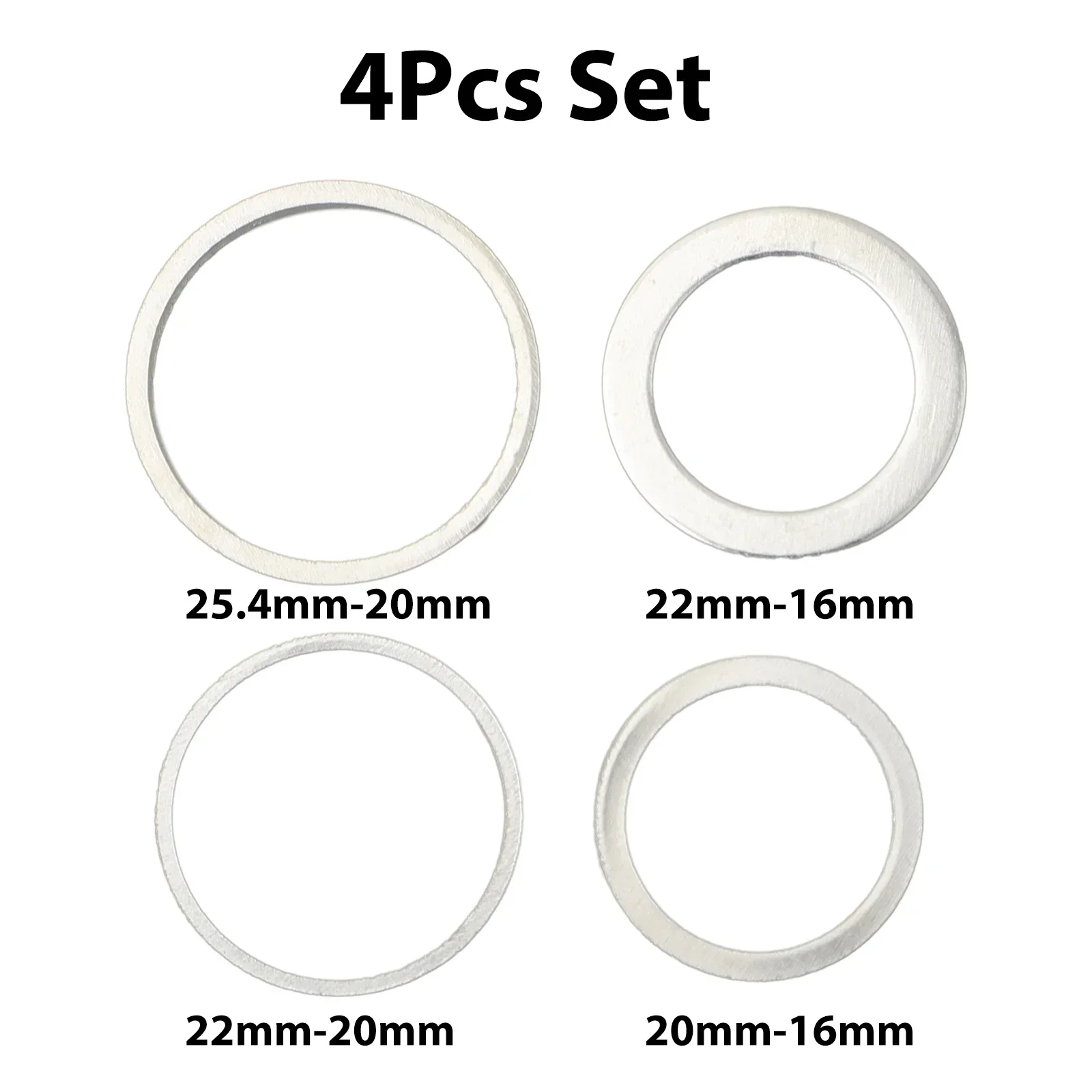 

4Pcs/Set Circular Saw Blade Reducting Rings Conversion Ring 20-16mm 22-16mm 22-20mm 22-25.4mm