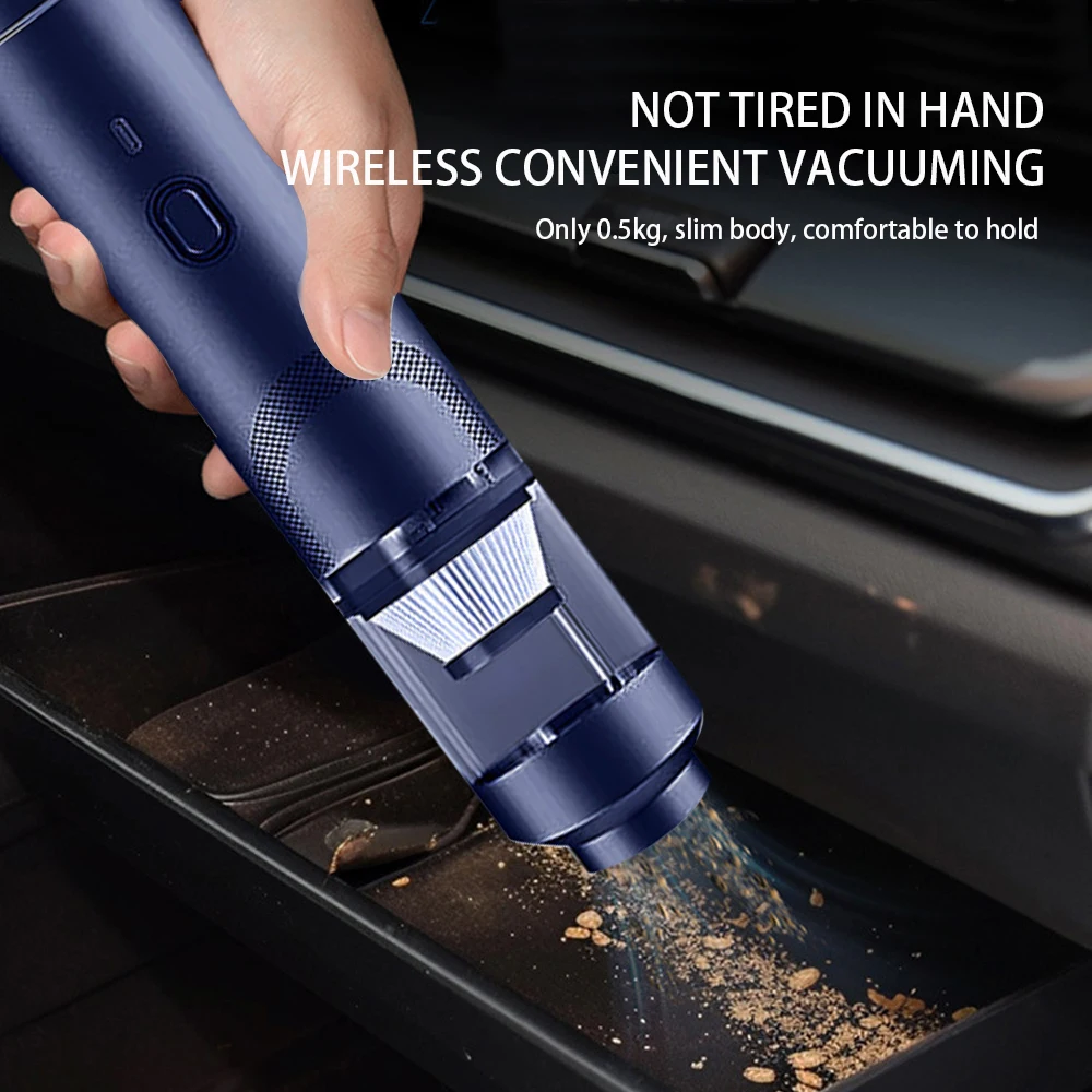 ポータブル11000pa充電式ワイヤレスコードレスミニ車載掃除機ハンドヘルドエアダスター車内清掃用