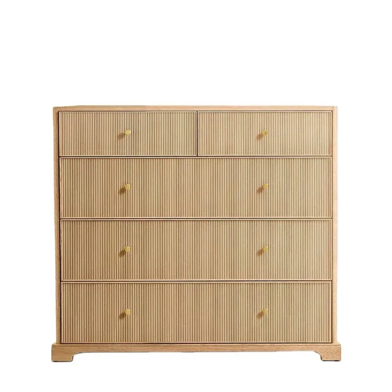 Solid wood five-drawer cabinet, suitable for living room, bedroom, hotel apartment