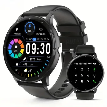 Wireless smartwatch with sleep monitoring, 100+ sports modes, AI voice control, compatible with IOS/Android