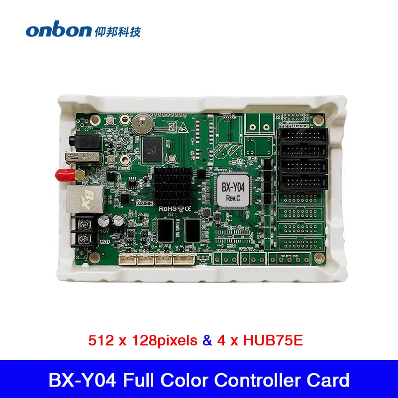 BX-Y04 Wifi Full Color Asynchronous LED Control Card 512*128,1024*64 Pixels Network and USB Remote Cluster Video LED Controller