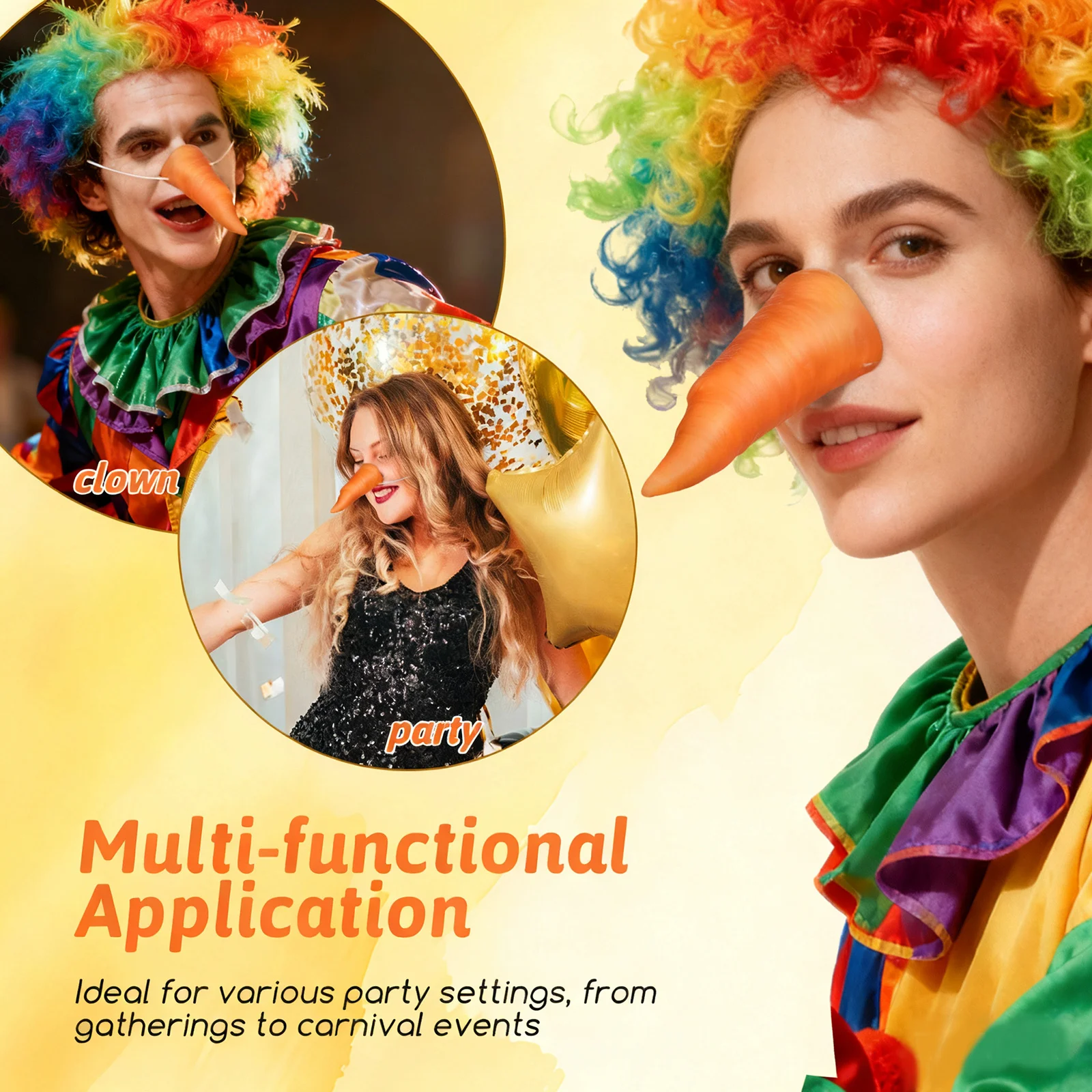 Wortel Neus Prop Clown Party Kostuum Accessoire Sneeuwpop Decoratie Carnaval Winter Festival Gag Gift Nieuwigheid Dress Up Fake