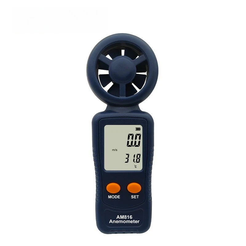 AM816 Wind Speed Meter, LCD Display with Wind Chill Alert, Max & Average Air Temperature Reading