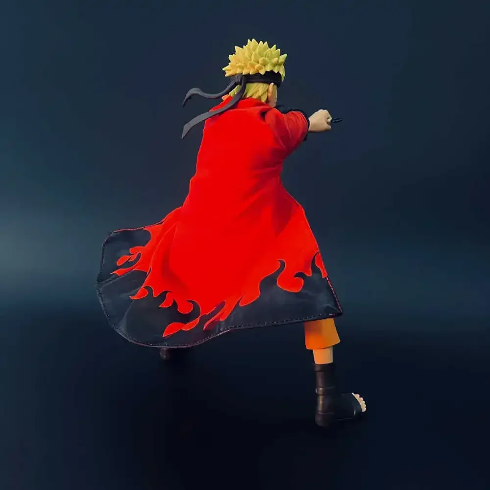 W magazynie Naruto Handmade 1/6 Scale Japanese Anime Character Ninja Uzumaki Naruto Red Cloak Cape for Male Soldiers Action Figure