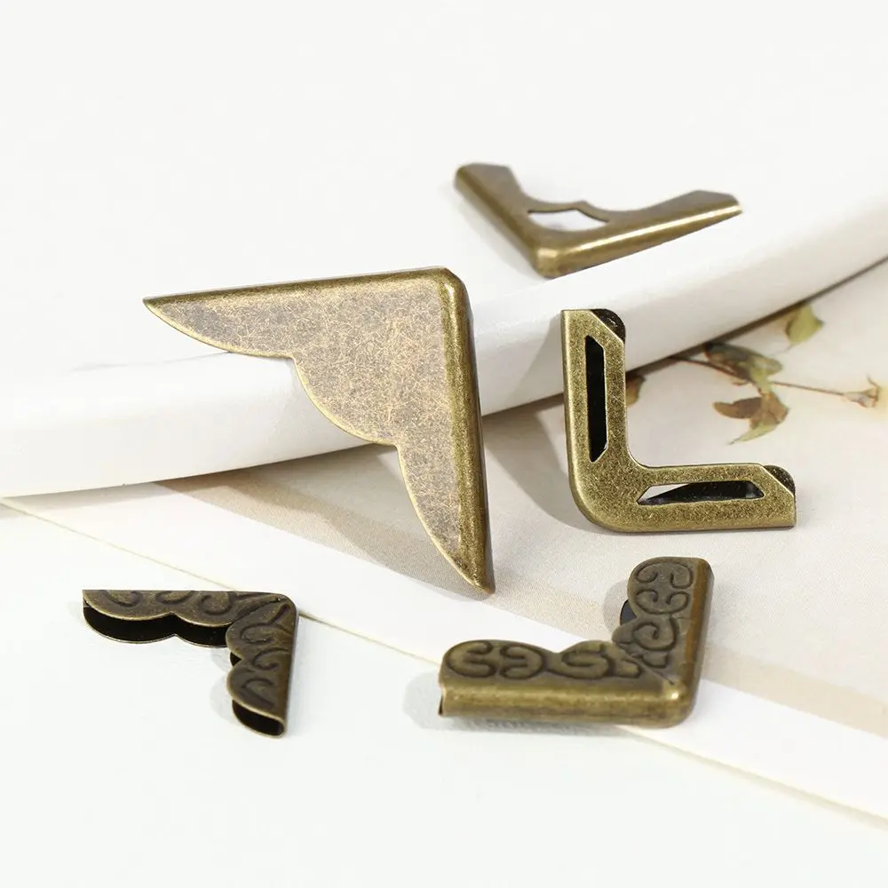 레트로 장식 커버 책 코너 보호대 금속 코너, 사진 앨범 스크랩북 액세서리, 4 개