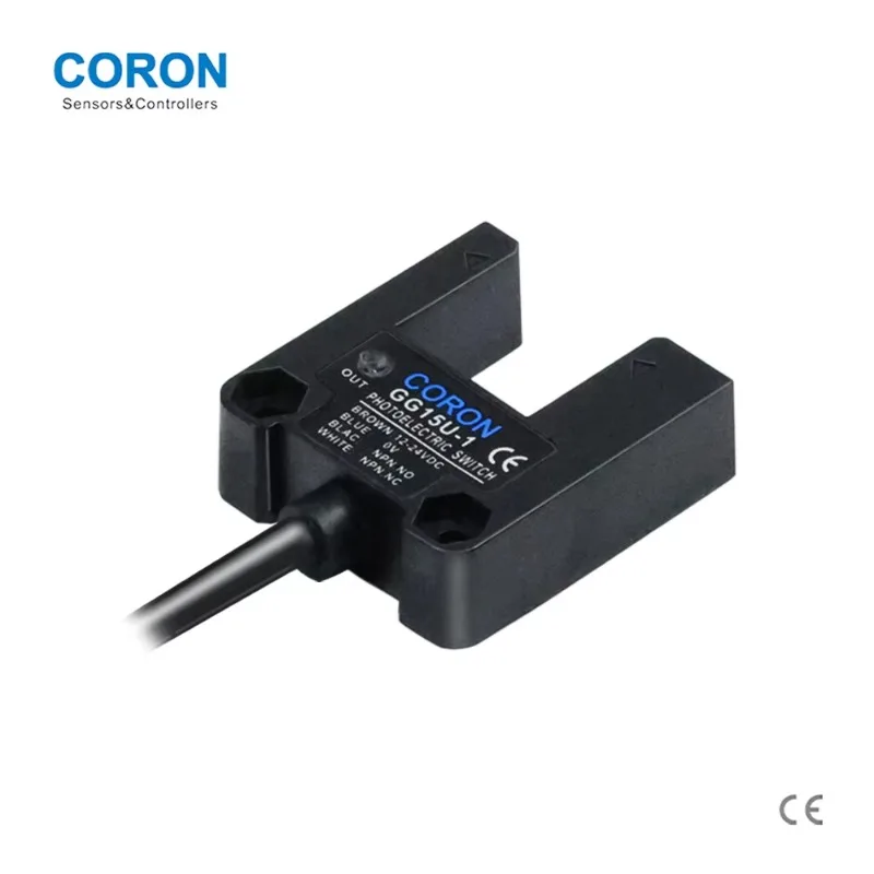 Slot Photoelectric Sensor Folk Sensor NPN/PNP Output 12-24VDC Applied for Automated Sorting Package Presence for GG15U-1 U