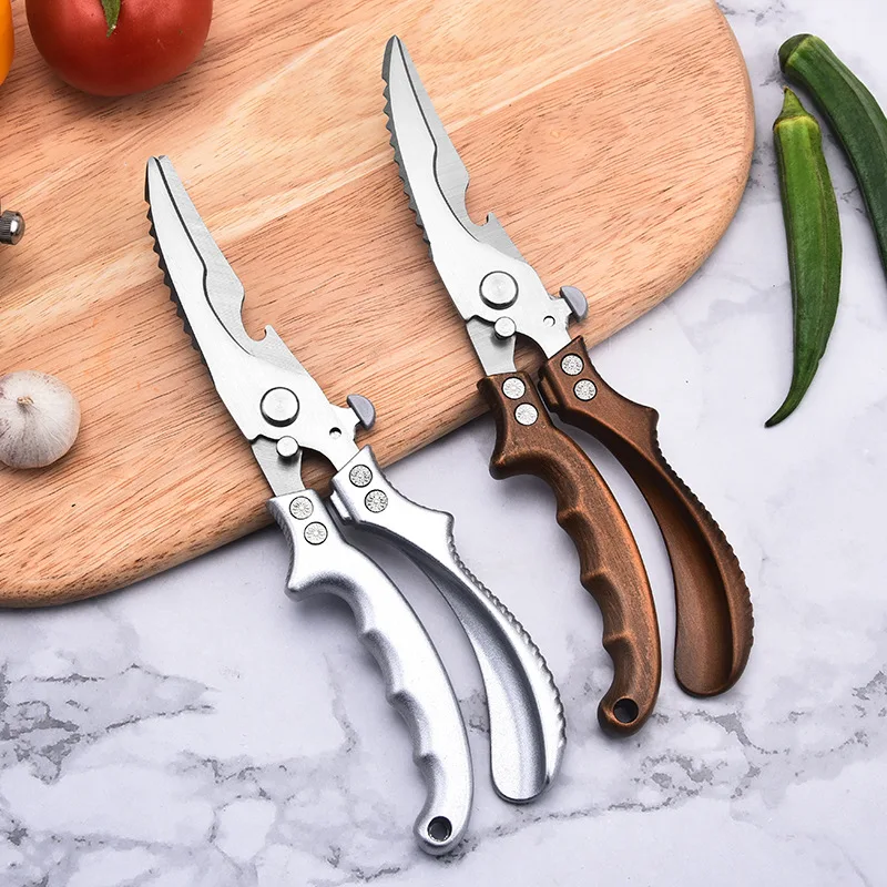 

Stainless Steel Multifunctional Kitchen Scissors Household Bone and Food Scissors Aluminum Alloy Scissors