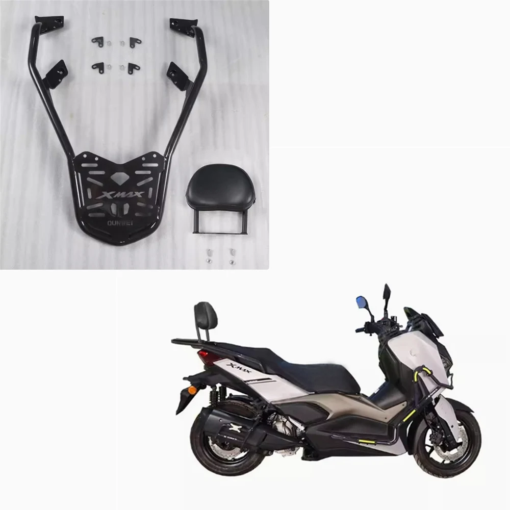 Motorcycle XMAX 300 tail box bracket tail rack tailstock shelf backrest for Yamaha XMAX300 2023 XMAX-300 Rear shelf backrest