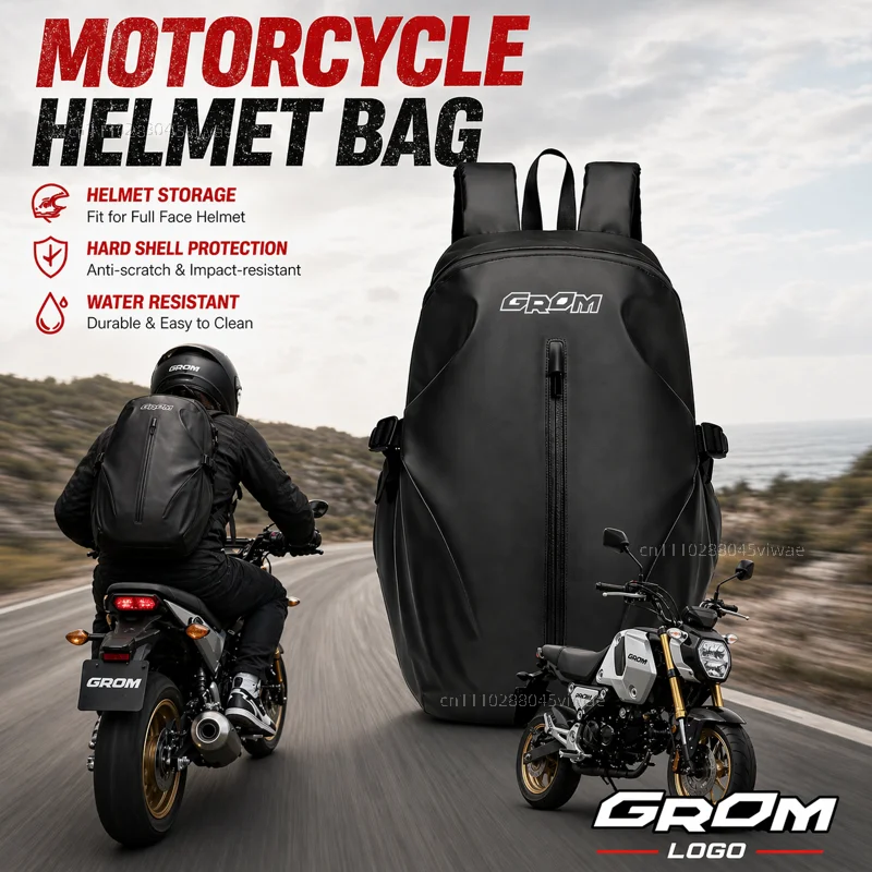 

Knight Backpack Motorcycle Helmet Bag Travel Equipment Waterproof Large Capacity For Honda GROM MSX125 MSX 125 GROM SP