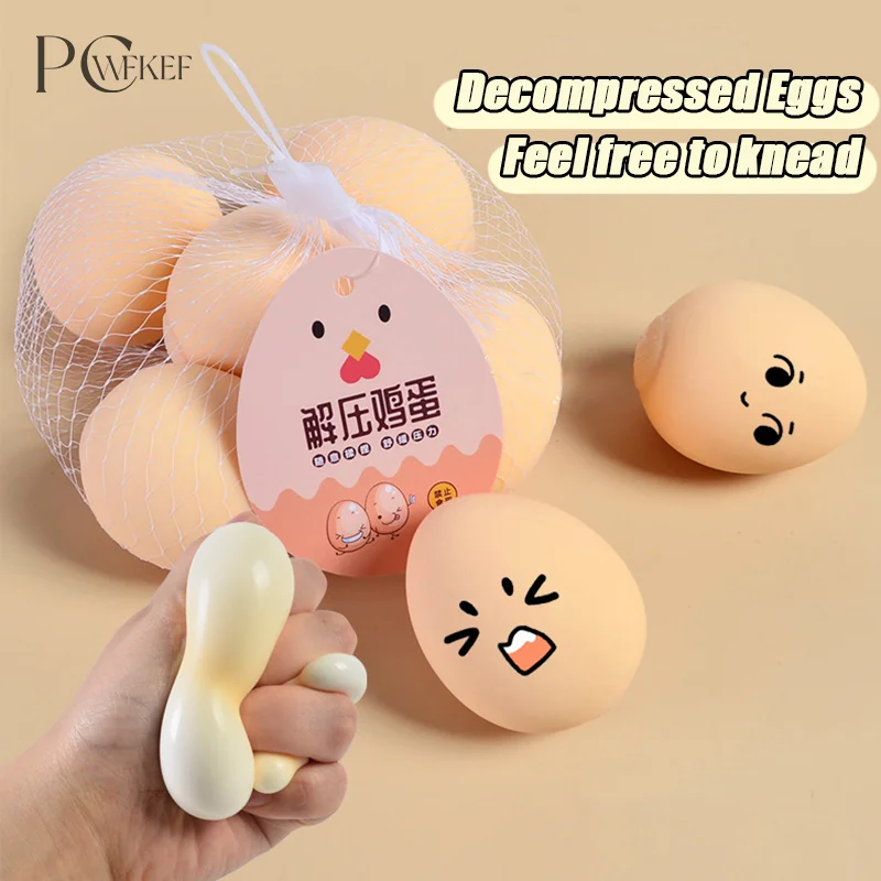 

Egg Squeeze Toy Squishi Children Squeezing Poached Egg Kneading Mini Chick Eggs Stress Relief Toy Egg Pinch Toy For Toddler