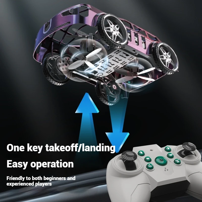 التكنولوجيا السوداء المتقدمة الجديدة سيارة التحكم عن بعد الأرض والهواء الوضع المزدوج اثنين في واحد يمكن الطيران سيارة هدية عيد ميلاد لعبة الأطفال