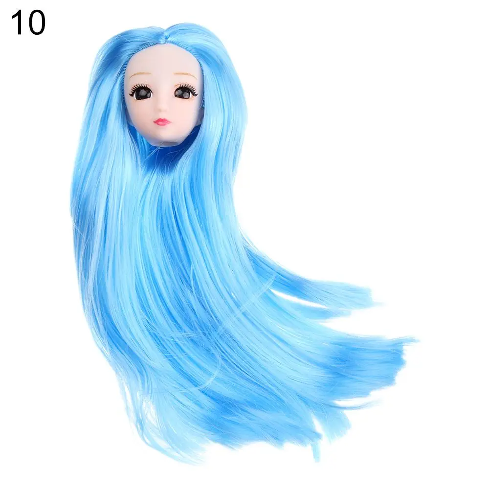 

3D Eyes Multiple Color Long Hairstyles DIY Head Wear Ancient Accessories 30 Dolls Joint Head