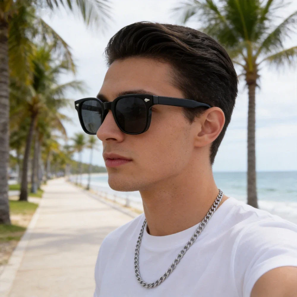 New Men's Vintage Sunglasses with Propionic Acid Pins Sun Glasses Fashion Retro Women's Party Travel Glasses UV400 Gift