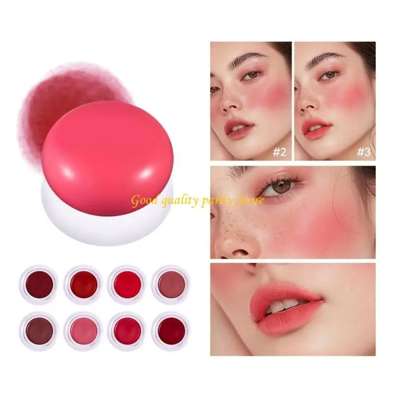 唇と頬のための1枚のクリーム2インチクリームの赤面口紅と頬の赤面のプディングポットチークと女性用の唇の色合い