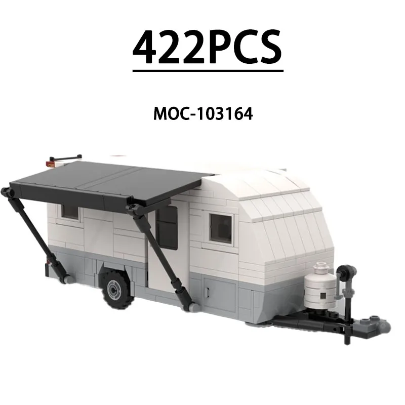 

Конструктор MOC-103164: Модель кемпингового прицепа, 422 детали, развивающая игрушка для детей, подарок на День рождения, Рождество, Новый год