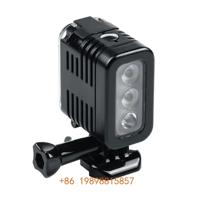 New Underwater Waterproof Dimmable Diving LED Light with Batteries for G o Pro Accessories