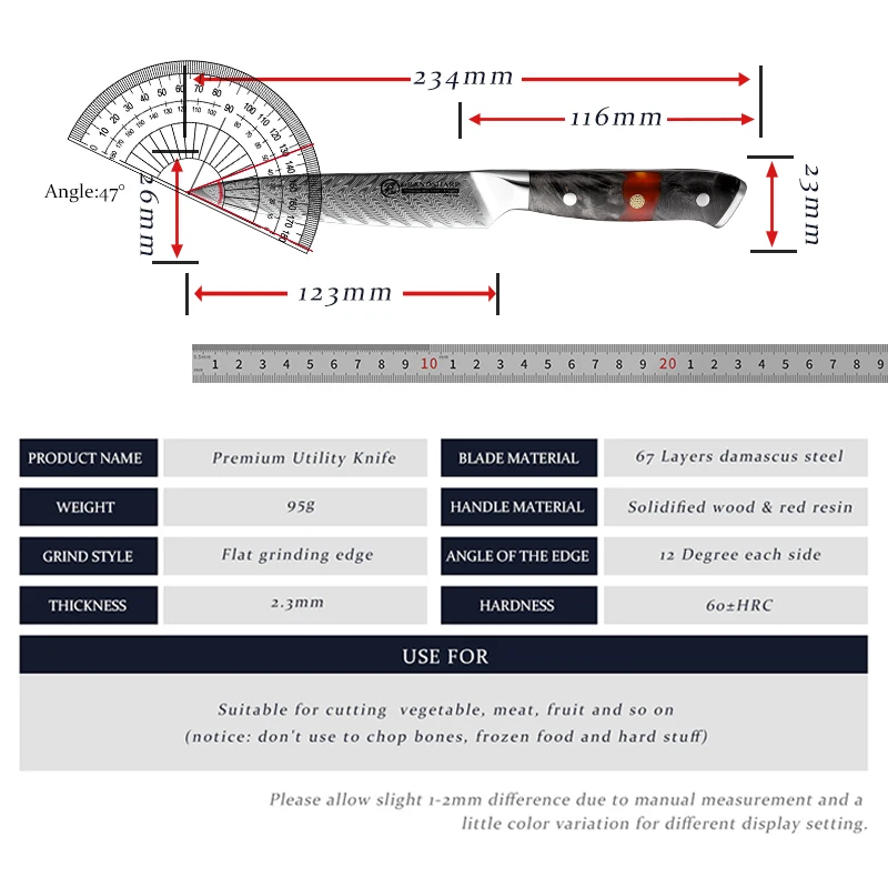 Chef Knife Set Japanese Kitchen Knives AUS10 Damascus Steel Boning Utility Cooking Butcher Tools Ultra Sharp Slicing Cutting NEW