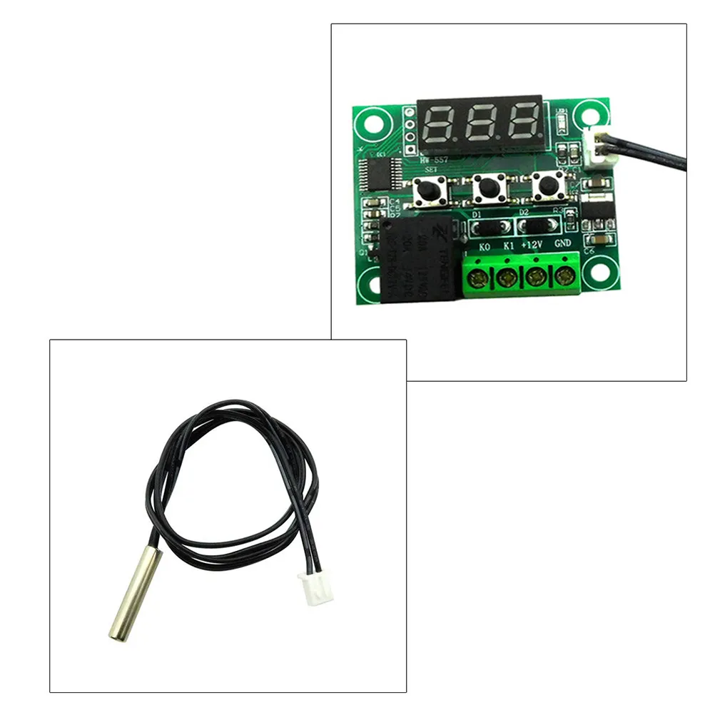 12V Indoor Programmable Thermostat for Central Ac Fan Coil Systems Digital Temperature Controller with Backlit LED Display