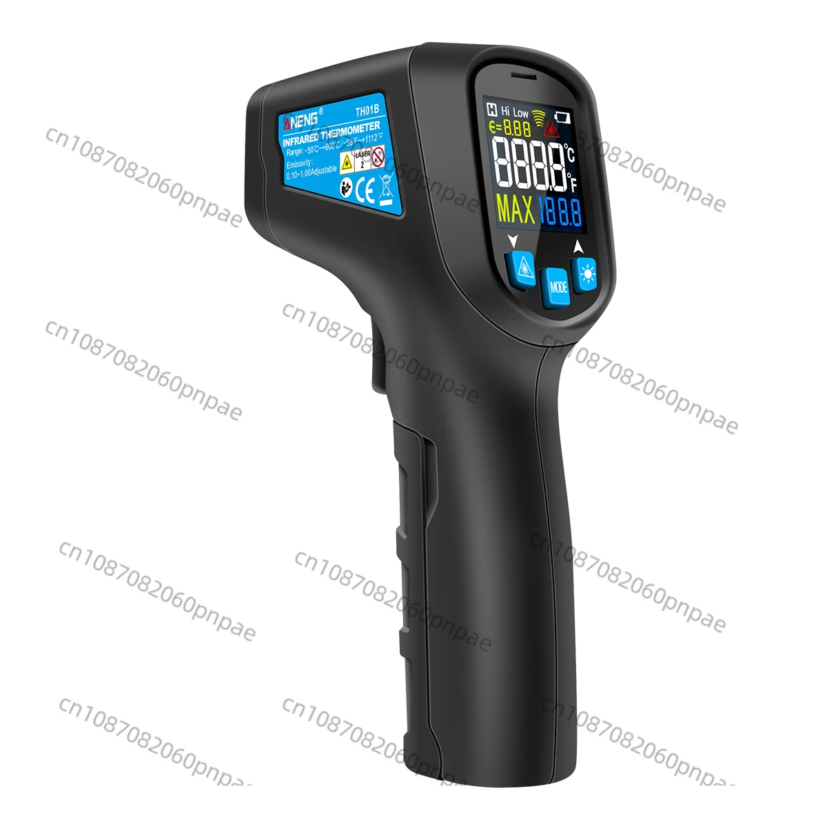 

ANENG TH01B Digital infrared IR laser Temperature Sensor Gun No Contact Thermometre -50~600C Meter Pyrometer