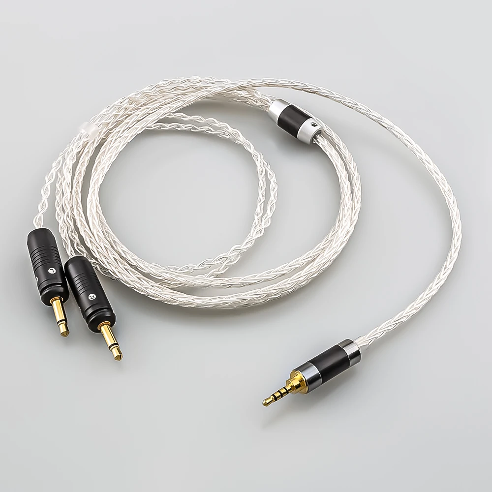 HiFi 8Core plateado 2,5 4,4 6,5mm/4pin XLR claro Celestee para auriculares ELEAR Focal utopía francesa Cable de actualización de auriculares