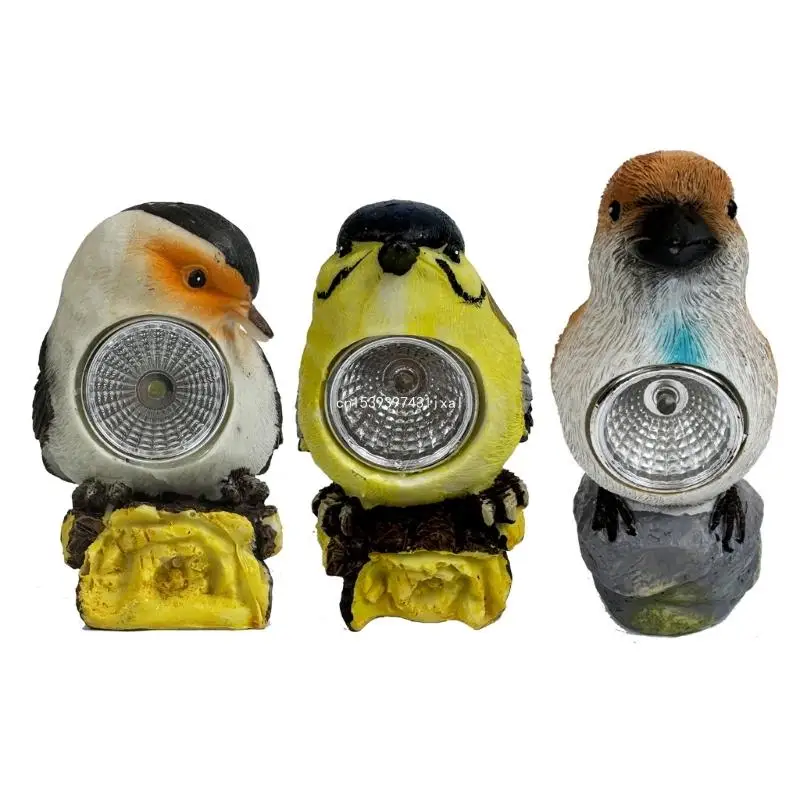 

Garden Bird Figurine Solar Stake Lights Outdoors Decorative Solar Waterproof