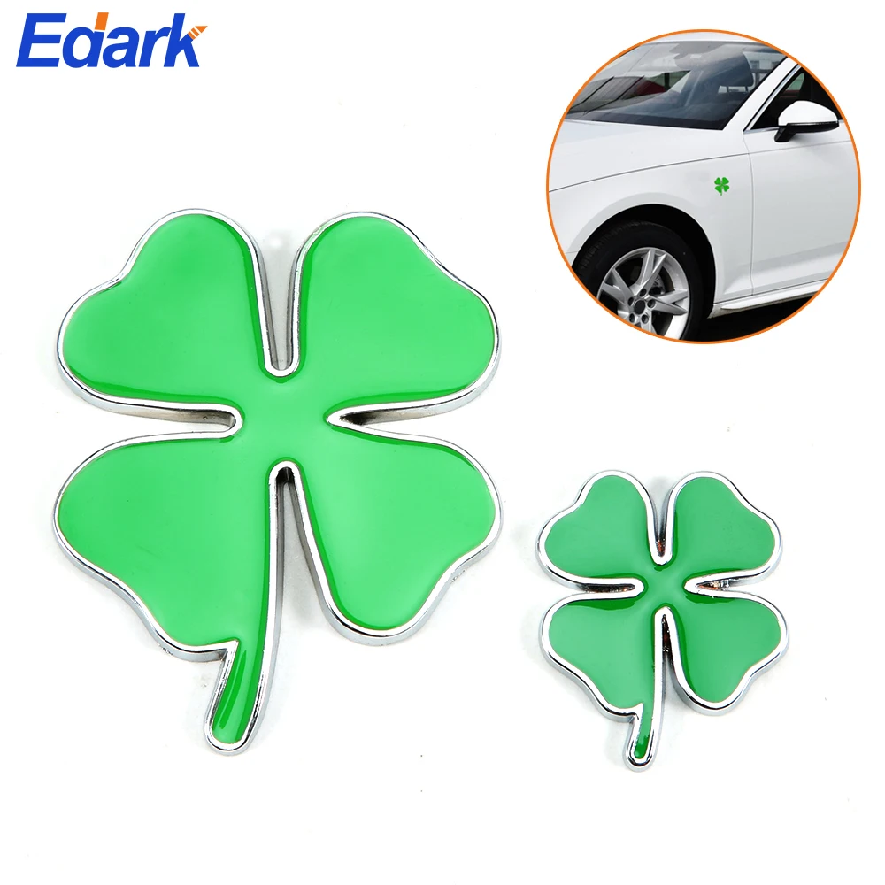 

3D Metal Car Sticker Green Lucky Clover Side Label Emblem for Alfa Romeo 159 Giulietta Mito Four Leaf Clover Badge Accessories
