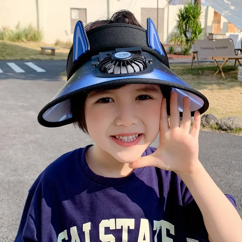 

Шляпа от солнца, вентилятор с питанием от USB-зарядки, регулируемые солнцезащитные вентиляторы для детей и взрослых с пустой крышей, летние вентиляторы для рыбалки на открытом воздухе, альпинизма