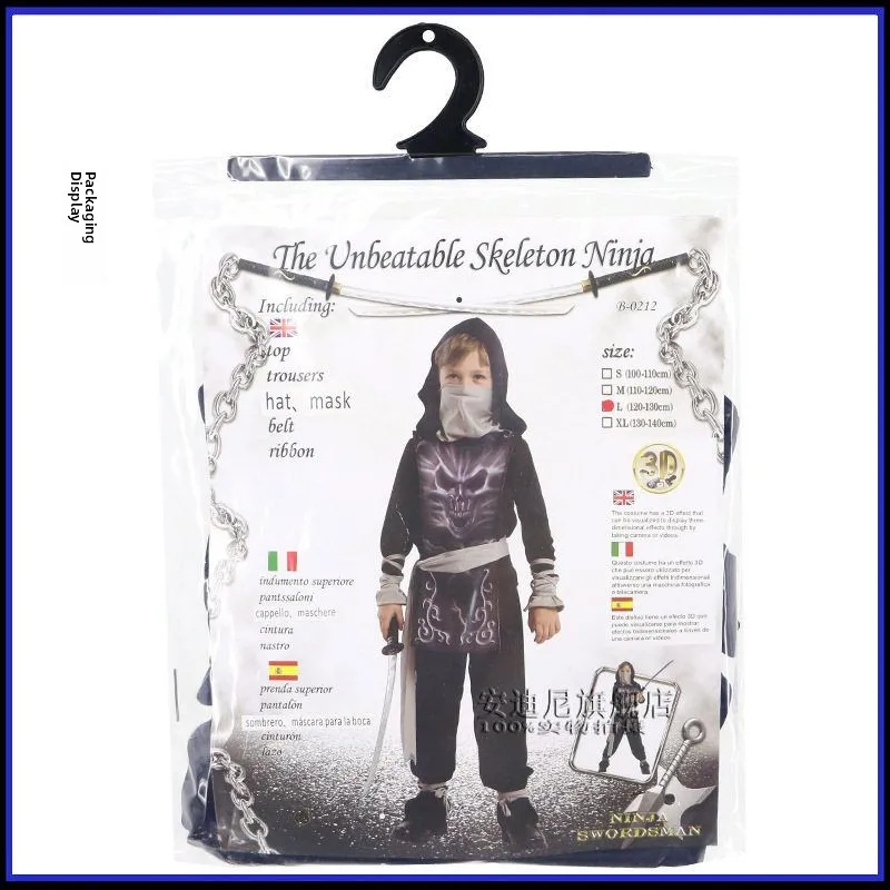 Loween Cosplay Anime Ninja Performance Costume B022 Ninja Outfit Roupa de Palco Infantil Festival Chinês Tradicional