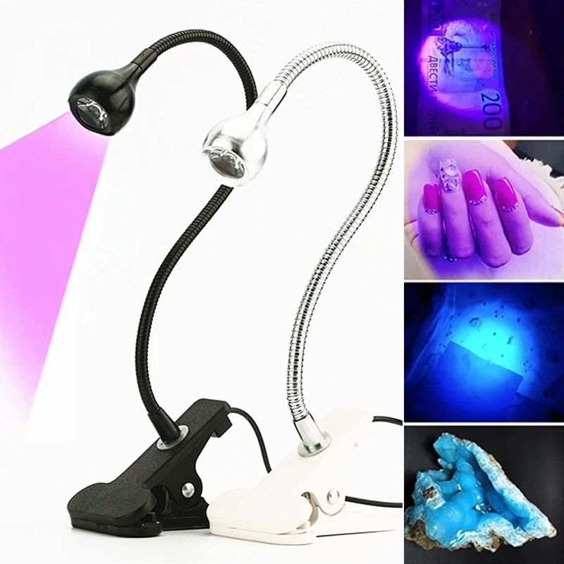 USB LED Ultraviolet Lights Lampe Uv Led Desk Lamp Mini Uv Gel Curing Light Nail Dryer for Diy Nail Art for Cash Medical Detector