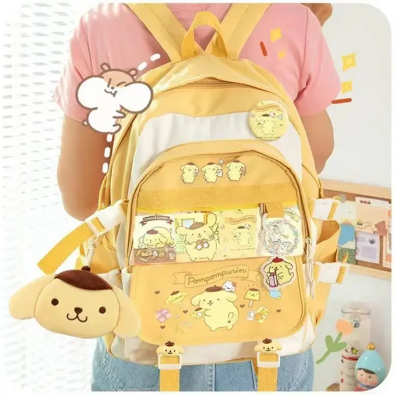 Sanrio Anime My Melody Kuromi Cinnamoroll Backpacks for Children Kawaii Toys  Internet Celebrity Niche Primary Korean Style Bag