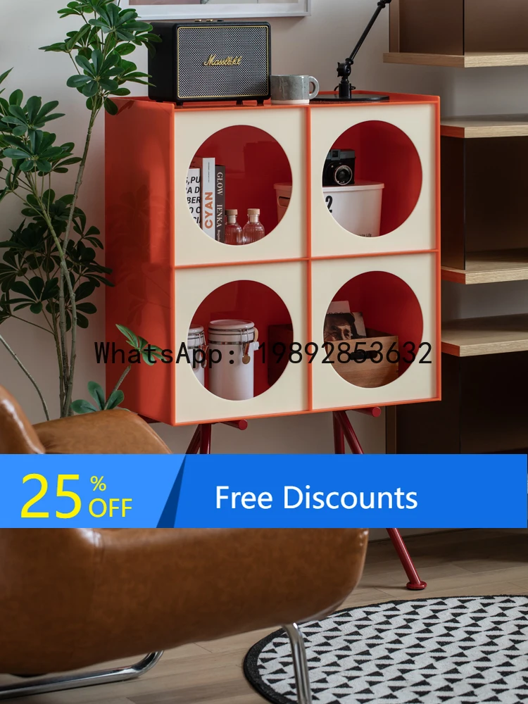 XL Acrylic Bubble Mart Figurine Display Cabinet Living Room Creative Small Side Cabinet Wine Cabinet