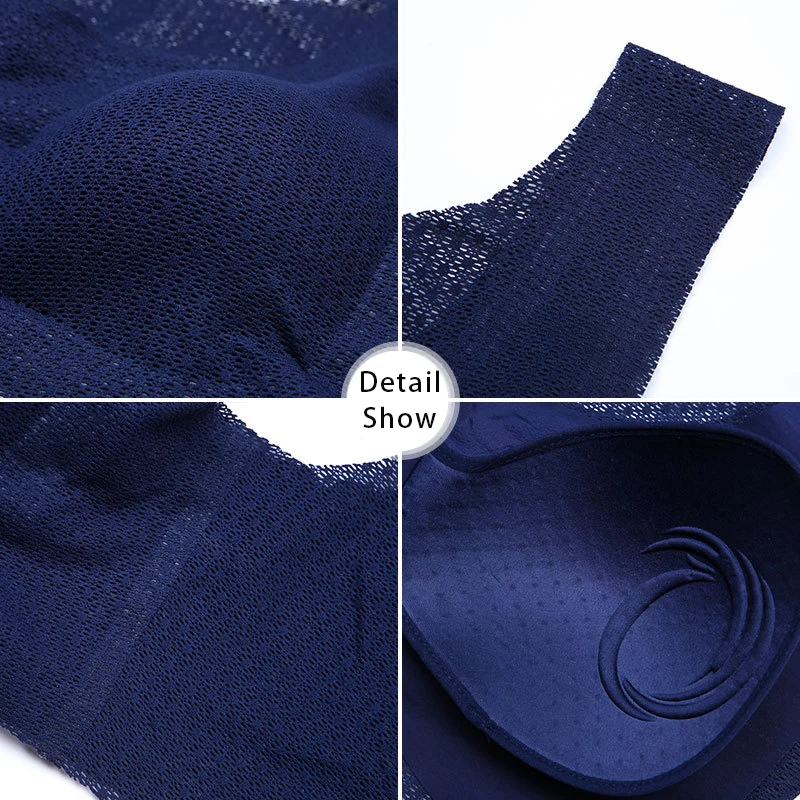 Xianqifen Bras for Women Minimizer Sexy Seamless Bralette Plus Size Brassiere Girl Sport Vest Padded Lingerie Push Up Intimates