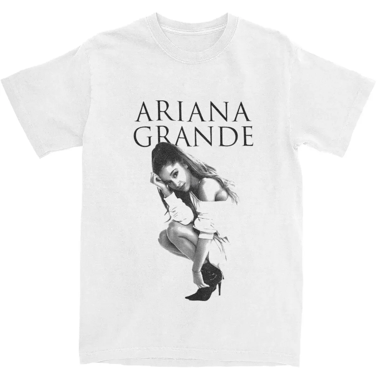 Men's Ariana Music T Shirts Grandes 100% Cotton Clothing Beach Aesthetic Short Sleeve T-Shirt O-Neck Tshirt Plus Size 5XL