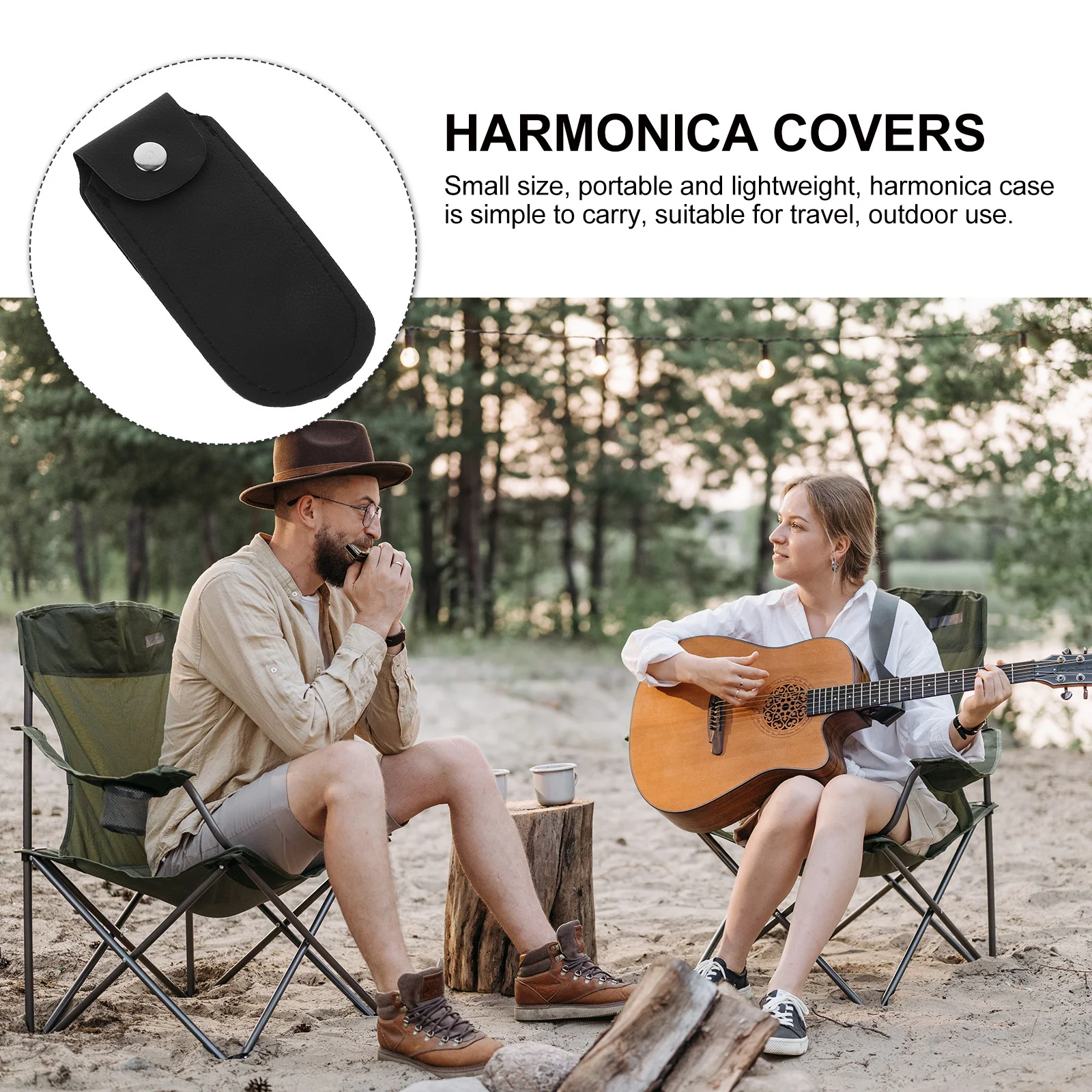 

Portable Harmonica Storage Case Small Lightweight Durable Holder Pouch Protector Bag for Travel Use Harmonica Covers