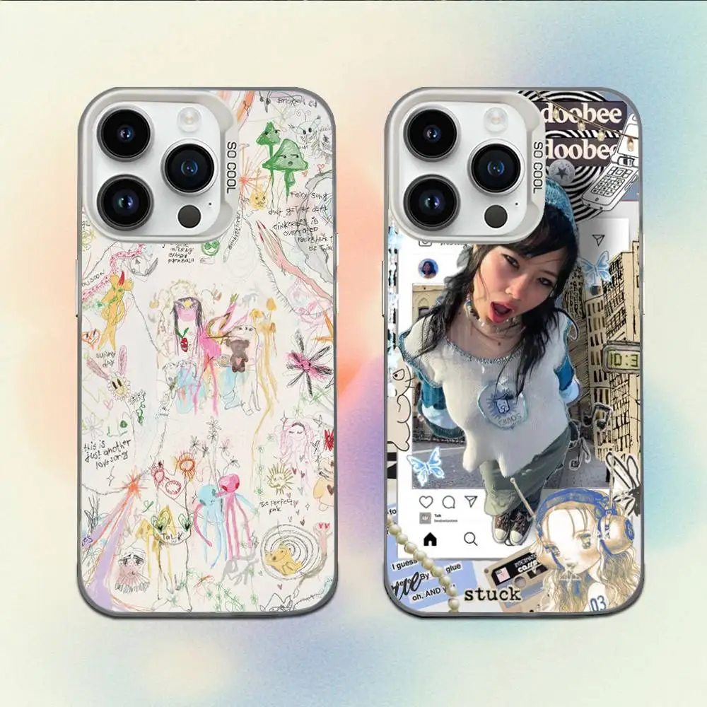 

beabadoobee Beatopia Phone Case For iPhone 16,15,14,13,12,11,Mini,Pro,E,MAX White Candy Matte Shockproof Cover