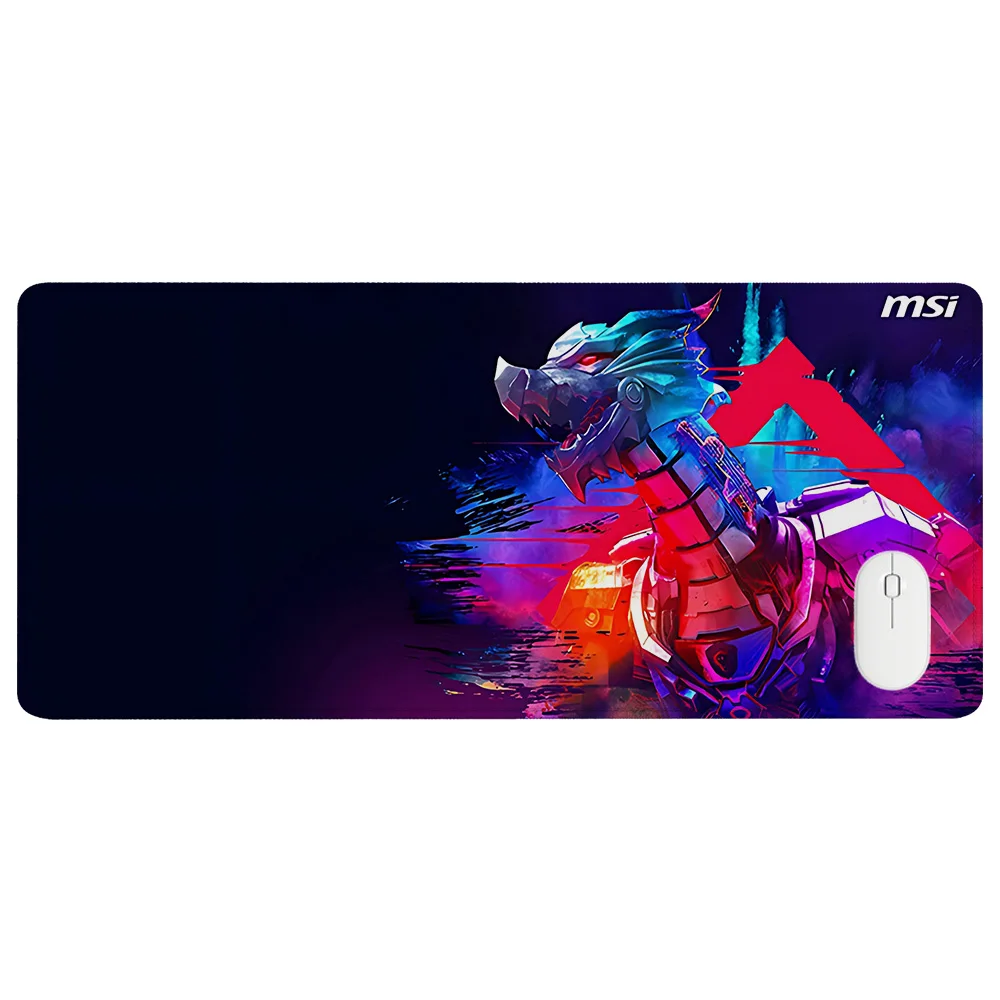 M-MSI Desk Pad Pc Setup Accessories Computer Table Xxl Mouse Pad Gamer Office Mousepad Gaming Mats Keyboard Extended Offices Mat