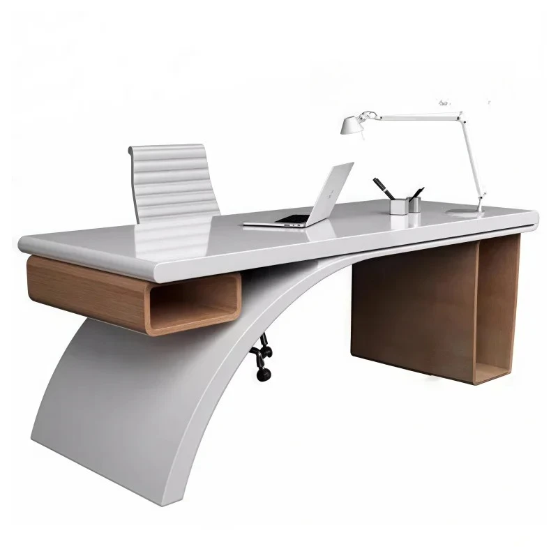 

Компьютерный стол с итальянской краской, креативный письменный стол специальной формы, современный простой письменный стол, стол для руководителя босса