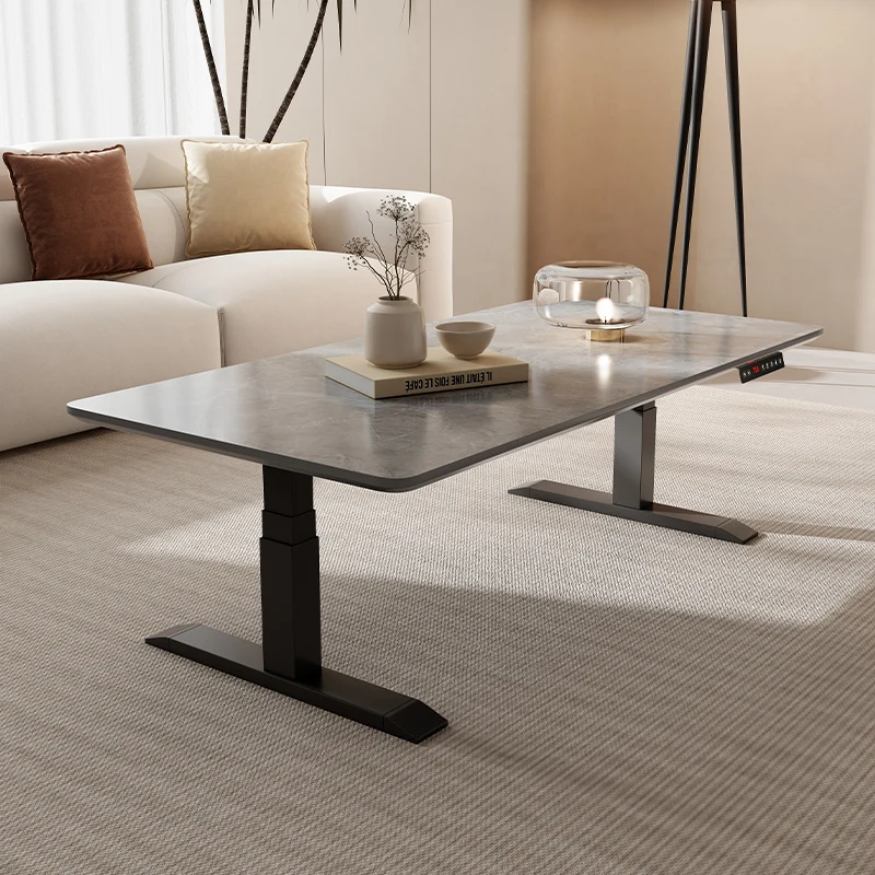 

Роскошный журнальный столик в скандинавском стиле из массива дерева, минималистичный компьютерный стол для маленькой квартиры, гостиная, электрическая мебель для дома FYCD