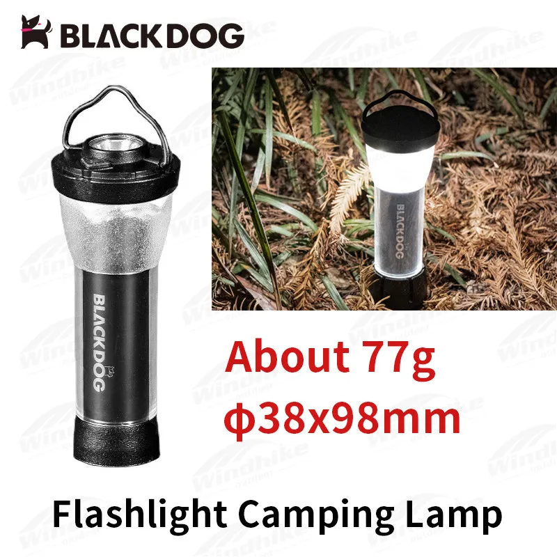 Naturehike Black Dog Multifunctional Camping Lamp Ipx4 Ultralight Portable 3rd Gear Adjustable Tent Lamp Hanging Lamp Flashlight