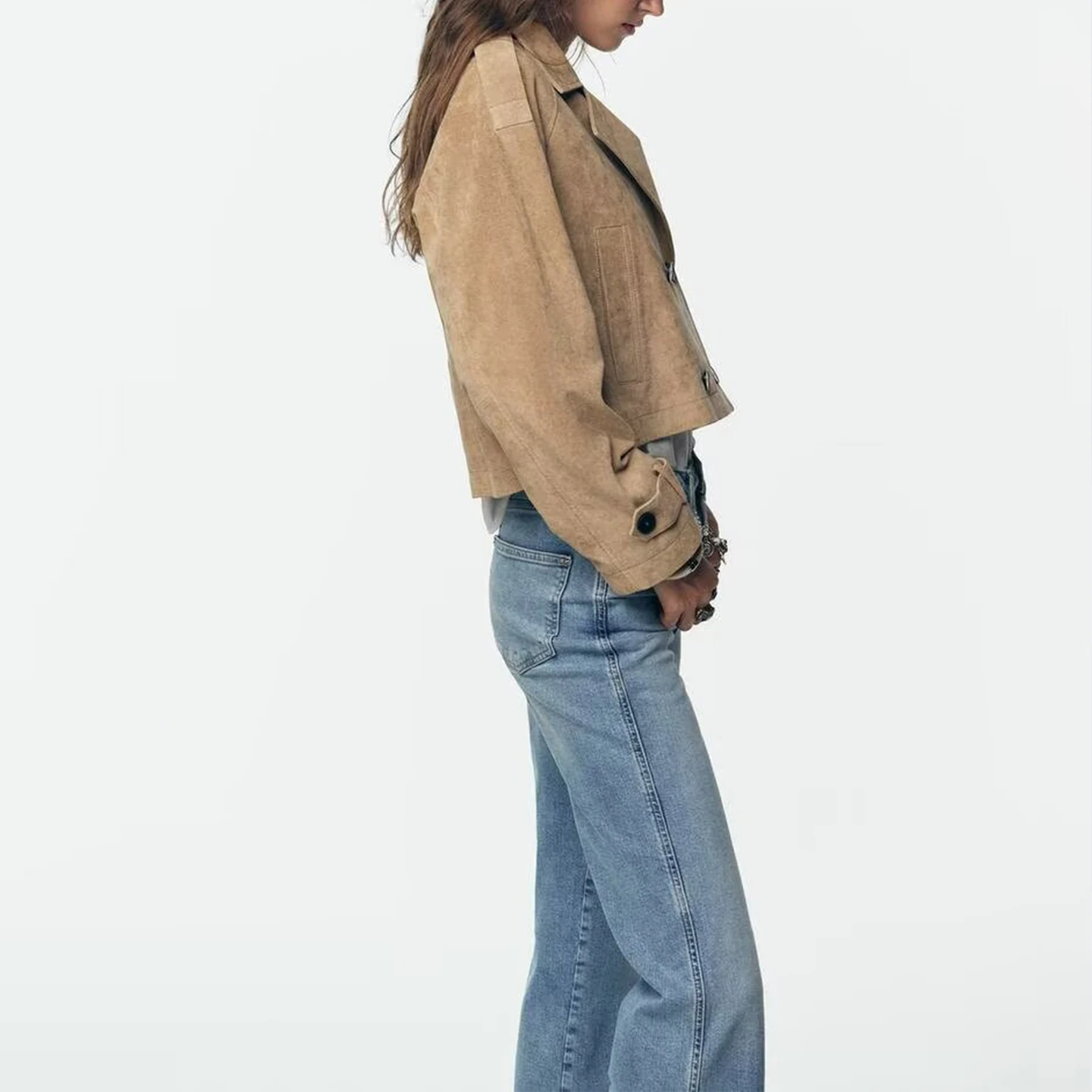 معطف نسائي من الجلد الخالص من Faionable ort Jaet وصل حديثًا للخريف وصل حديثًا مجموعة خريف 2025 ماركة Z #3