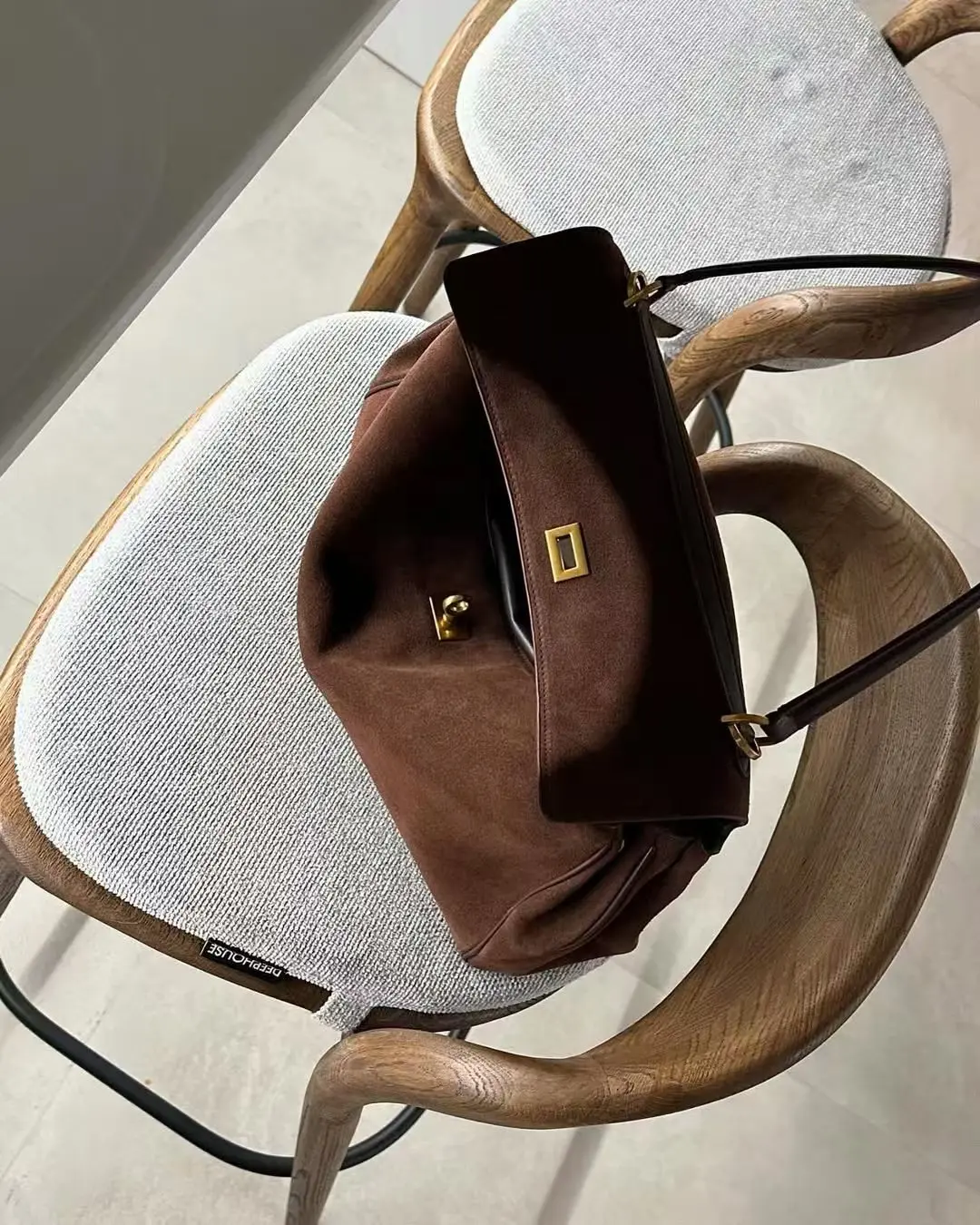 

Rodeo suede frosted cowhide stiff three-dimensional commuting high-end feeling large capacity women's tote bag